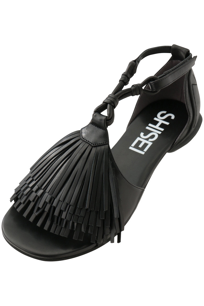 SHISEI(シーセイ)｜FRINGE SANDALS/ブラック の通販｜ELLESHOP・(エル