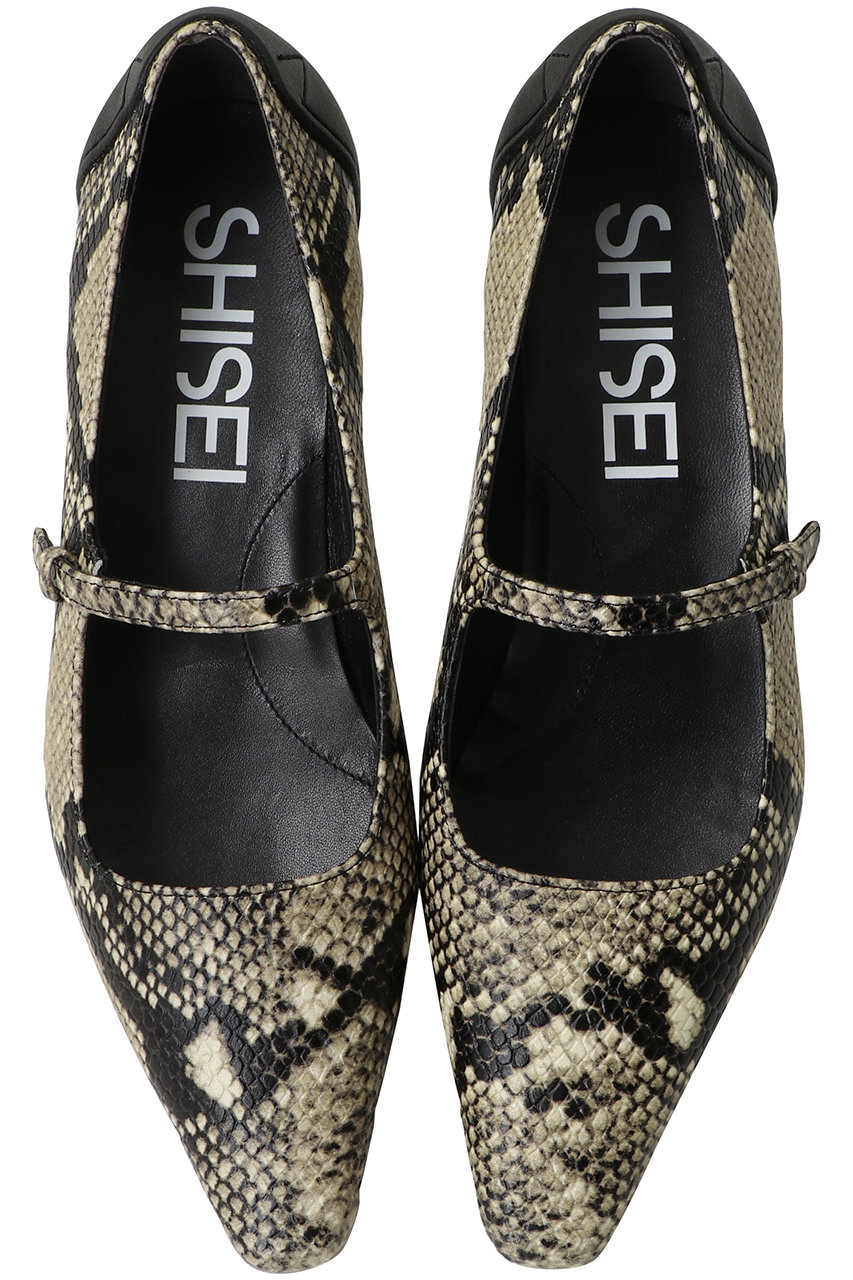 シーセイ/SHISEIのCHISEL TOE MARY JANE（レイン対応）(パイソンベージュ/53036C)