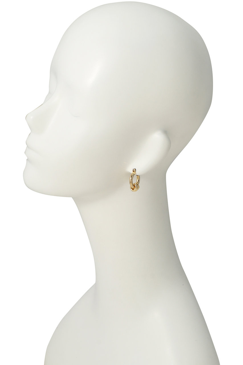 国内発*Laura Lombardi Piega サークルピアス シルバー LAURA LOMBARDI PIEGA ピアス（ピアス（両耳用））｜Laura