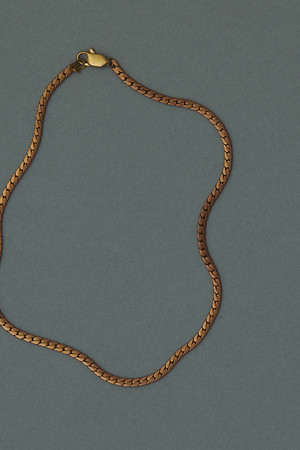 アドリン ヒュー/Adlin HueのVintage Flat Woven Snake Chain Necklace(150200/150201)