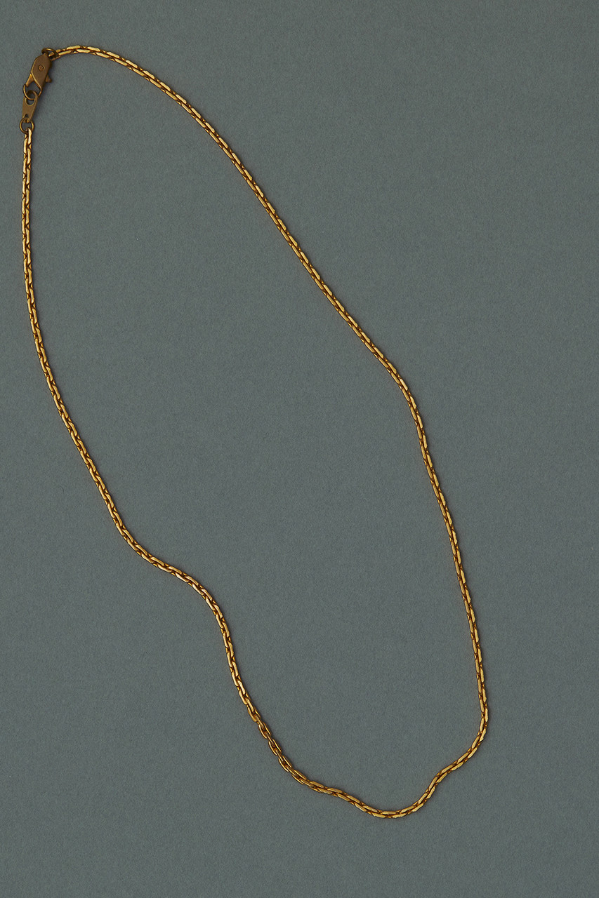＜ELLE SHOP＞ Adlin Hue Vintage 22K Gold Plated Cable Chain Necklace (ゴールド F) アドリン ヒュー ELLE SHOP