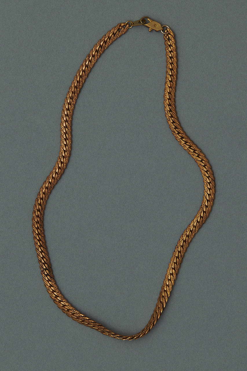 アドリン ヒュー/Adlin HueのVintage Flat Textured Snake Chain Necklace(ゴールド/53)