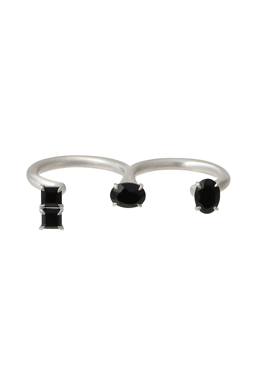 Adlin Hue Onyx Maria リング (ブラック, 13号+12号) アドリン ヒュー ELLE SHOP Adlin Hue Onyx Maria リング (ブラック, 13号+12号) アドリン ヒュー ELLE SHOP