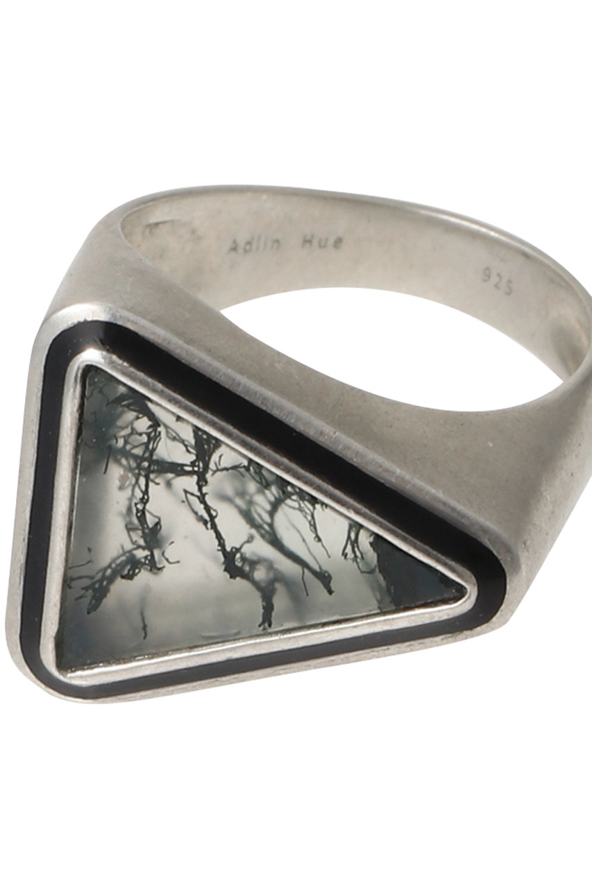 Adlin Hue(アドリン ヒュー)｜Moss Agate Mibu Black リング/グリーン