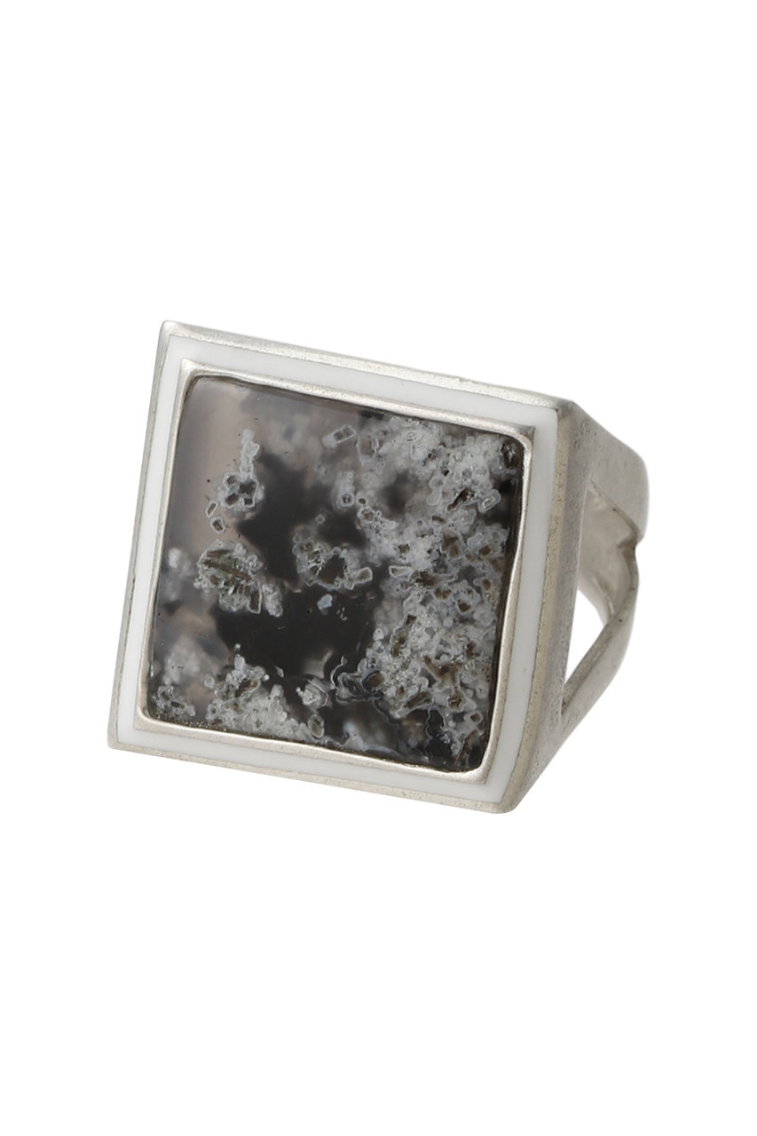 Adlin Hue Picture Agate One of a Kind Mibu リング (ブラックミックス, 10号) アドリン ヒュー ELLE SHOP Adlin Hue Picture Agate One of a Kind Mibu リング (ブラックミックス, 10号) アドリン ヒュー ELLE SHOP