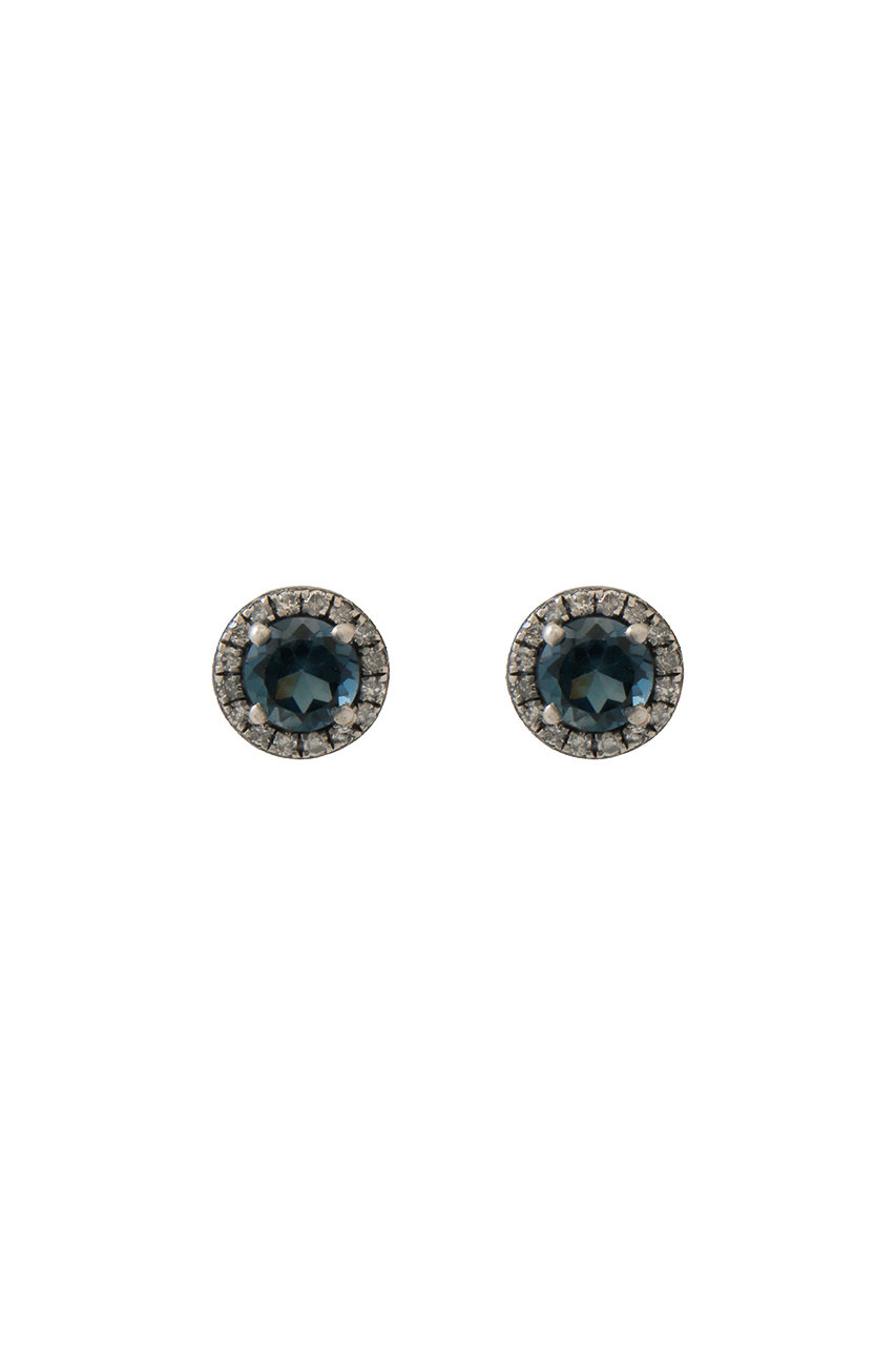 アドリン ヒュー/Adlin HueのLondon Blue Topaz Canan Studs ピアス(ブルー/2547)