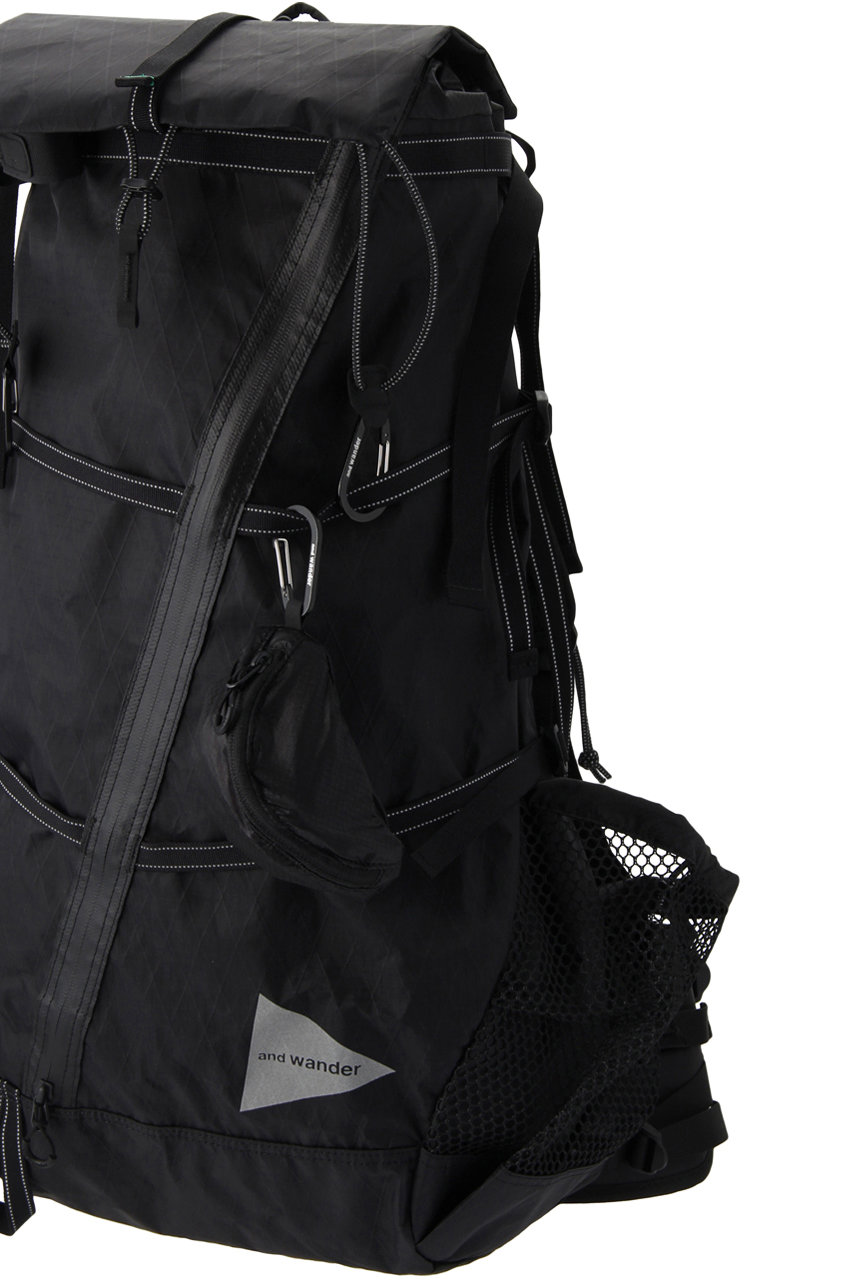 and wander(アンドワンダー)｜【UNISEX】X-Pac 40L backpack/ブラック