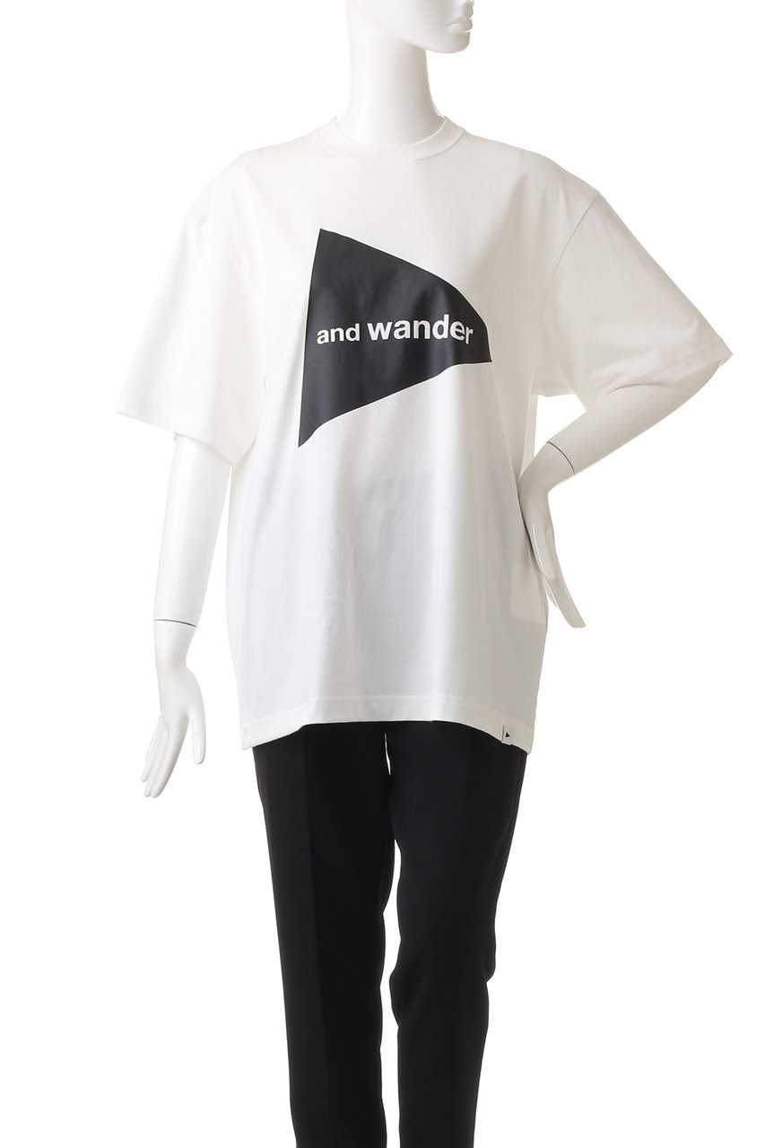 【UNISEX】and wander big logo T