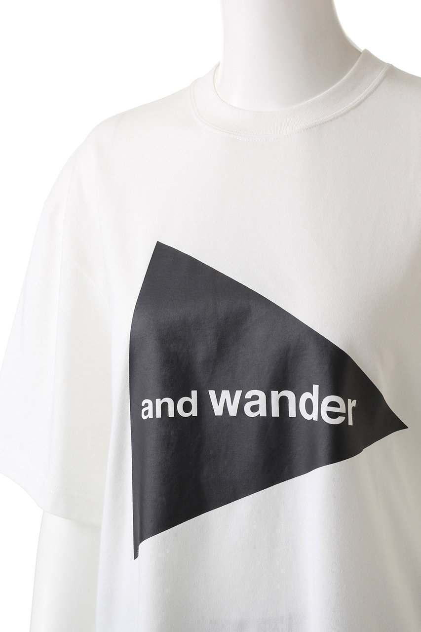 【UNISEX】and wander big logo T