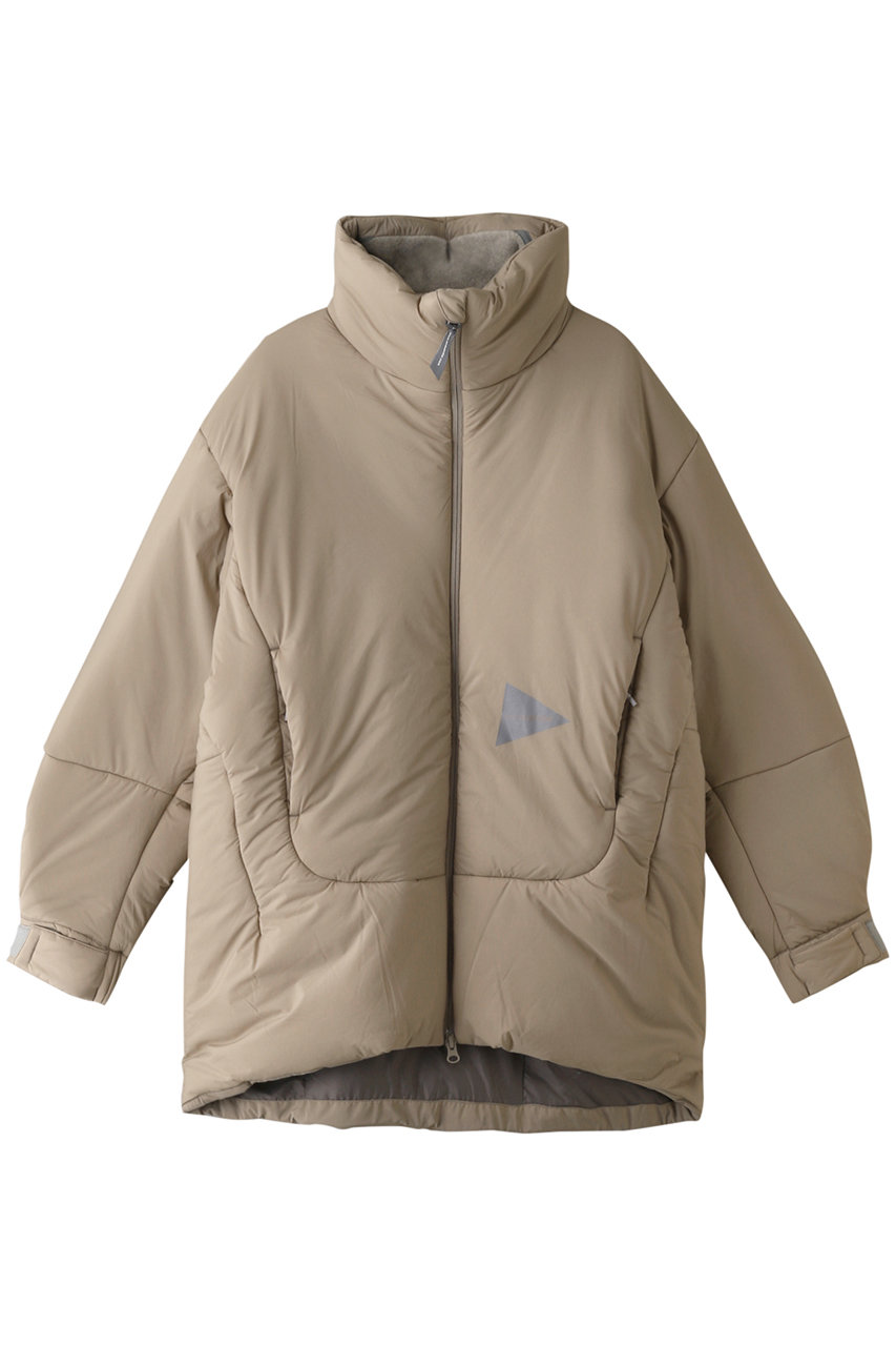 ＜ELLE SHOP＞ and wander 【UNISEX】top fleece coat (ライトベージュ WS/M) アンドワンダー ELLE SHOP