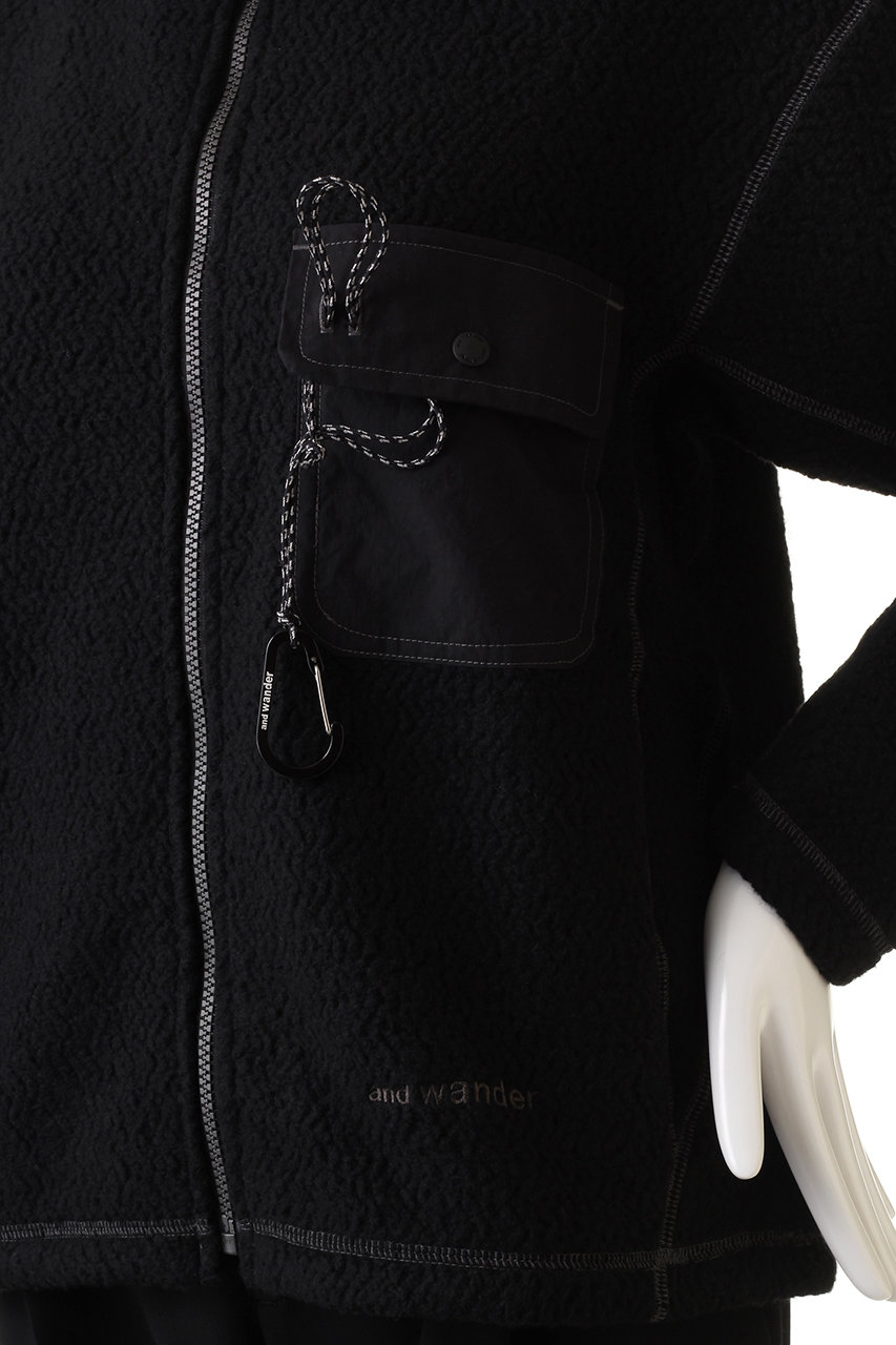 and wander(アンドワンダー)|【UNISEX】re wool JQ stand zip and wander(アンドワンダー)|【UNISEX】re wool JQ stand zip