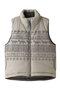 【UNISEX】【MAISON KITSUNE × and wander】 nordic borderinsulation vest アンドワンダー/and wander ライトベージュ