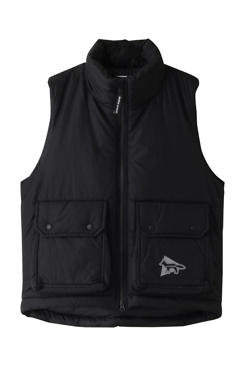 アンドワンダー/and wanderの【UNISEX】【MAISON KITSUNE × and wander】 insulation vest(ブラック/5743281903)