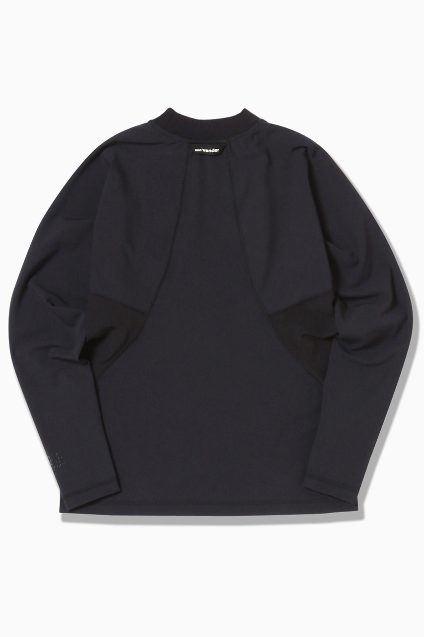 and wander アンドワンダー ブラック ナイロン アノラック　パーカー and wander アンドワンダー fly rain anorak hoodie アノラック