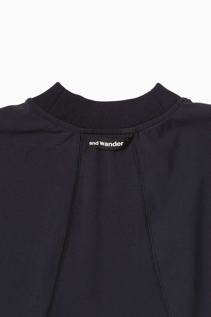 and wander(アンドワンダー)｜35 rash guard/ブラック の通販