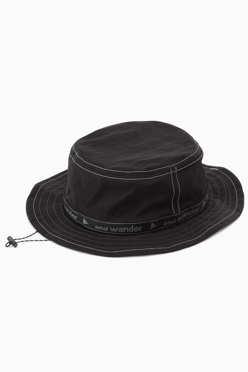 and wander 【UNISEX】122 JQ tape hat (ブラック, F) アンドワンダー ELLE SHOP