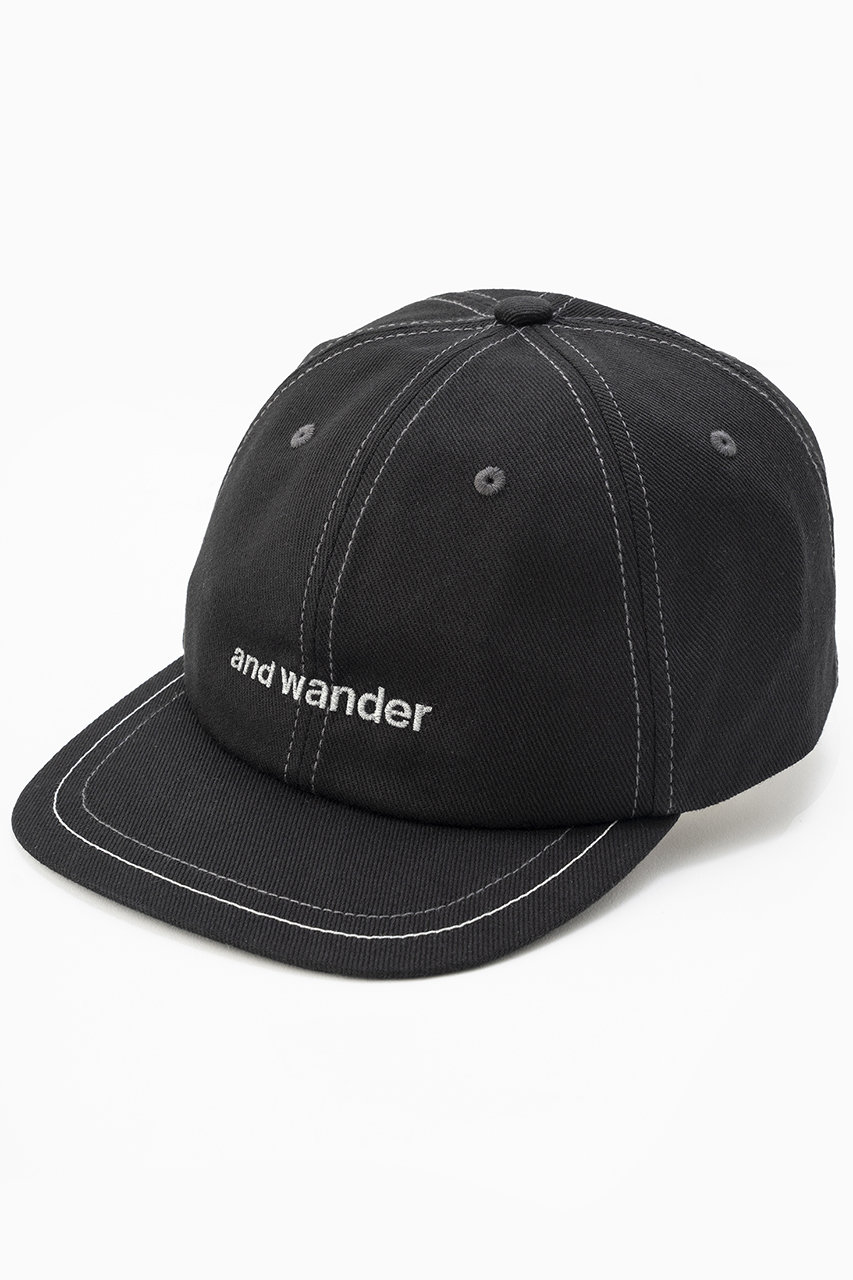 アンドワンダー/and wanderの【UNISEX】127 cotton twill cap(ブラック/5744986235/5743286098)