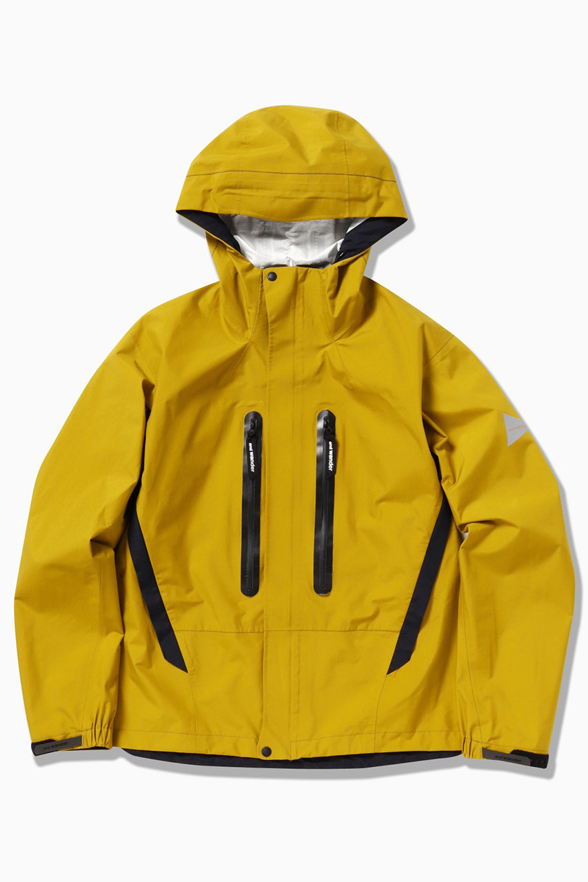 and wander 【UNISEX】4 2.5L hiker rain jacket (イエロー, WM) アンドワンダー ELLE SHOP