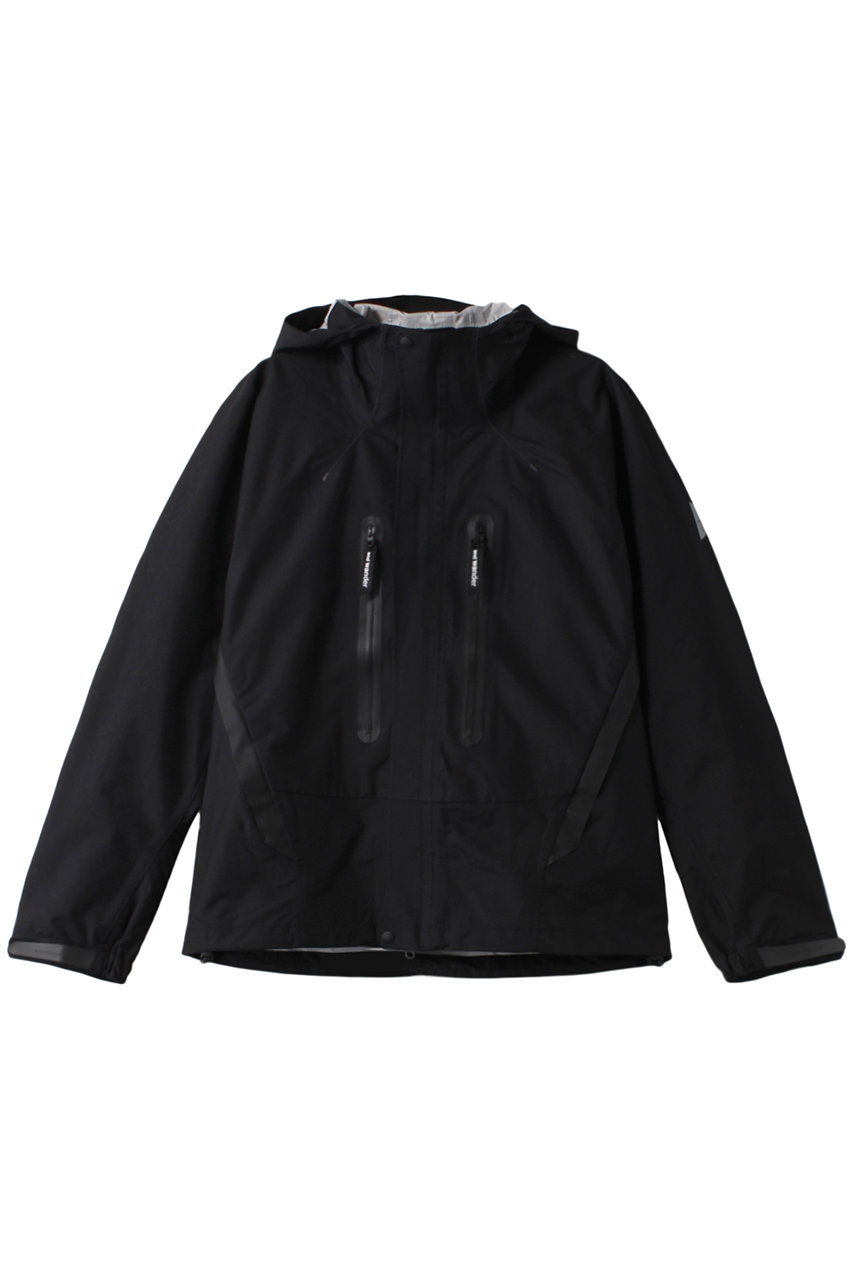 アンドワンダー/and wanderの【UNISEX】2.5L hiker rain jacket(ブラック/5744211101)