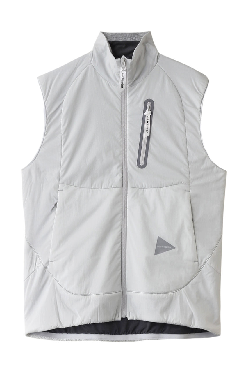 アンドワンダー/and wanderの【UNISEX】alpha AIR vest(ライトグレー/5744231515)