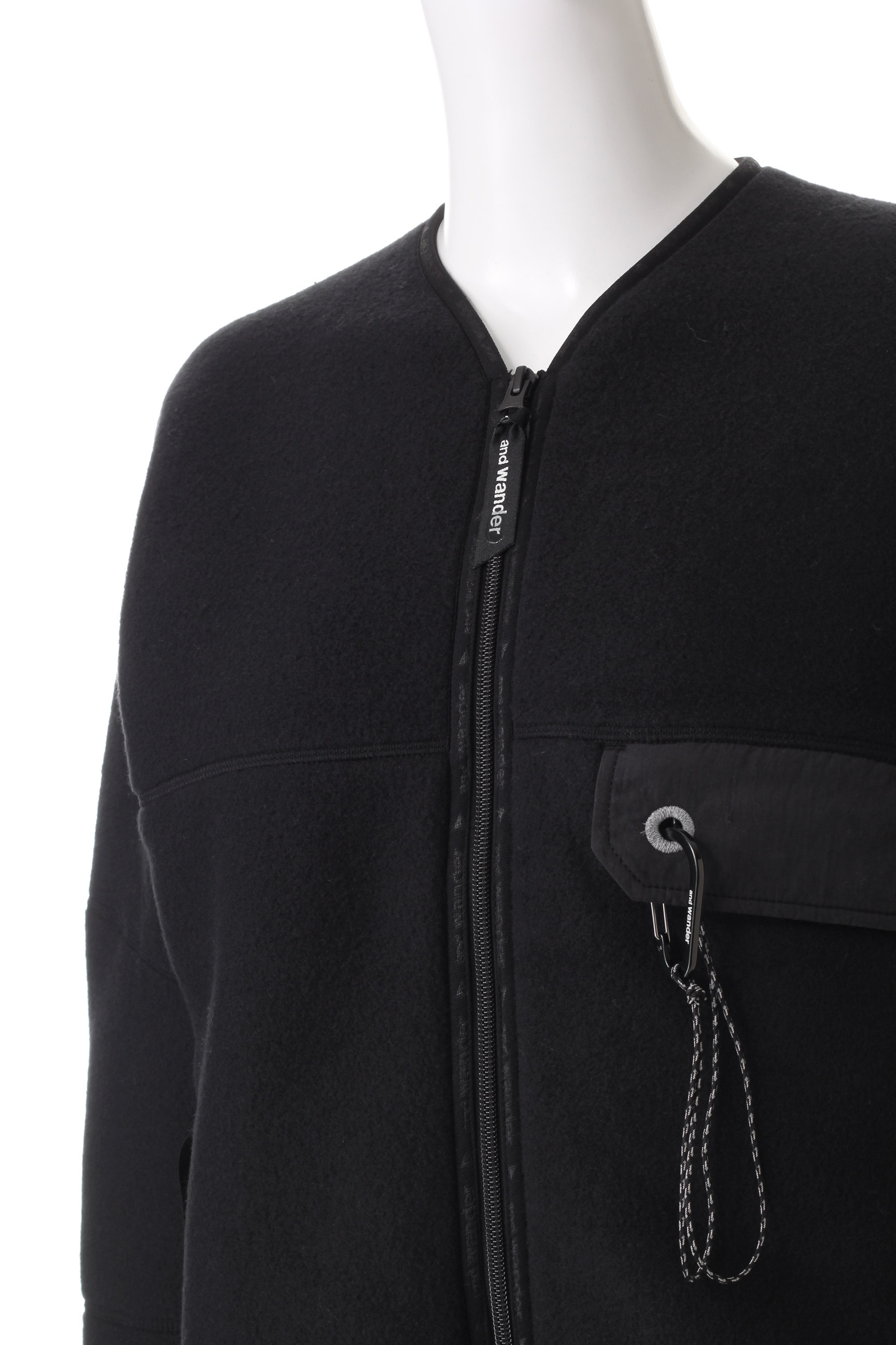 and wander(アンドワンダー)｜【UNISEX】wool fleece cardigan