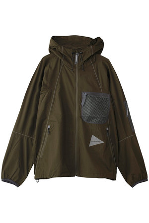 アンドワンダー/and wanderの【UNISEX】breath rip hoodie(110800/110802)