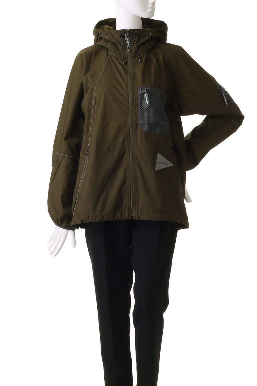 and wander / breath rip ブラウン and wander(アンドワンダー)｜【UNISEX】breath rip hoodie