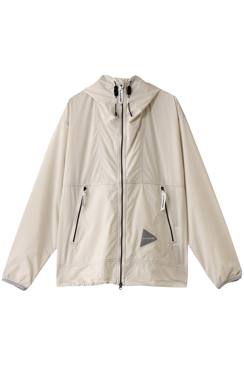 アンドワンダー/and wanderの【UNISEX】PERTEX wind jacket(オフホワイト/5745121015)