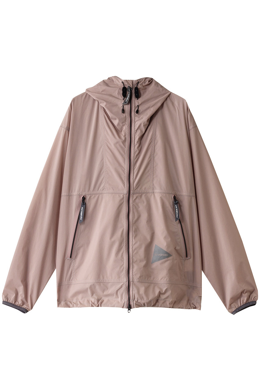 アンドワンダー/and wanderの【UNISEX】PERTEX wind jacket(ピンク/5745121015)