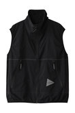 and wander(アンドワンダー)｜【UNISEX】PERTEX wind vest/ブラック の