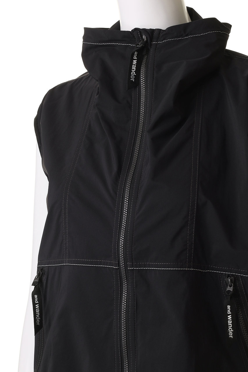 and wander(アンドワンダー)｜【UNISEX】PERTEX wind vest