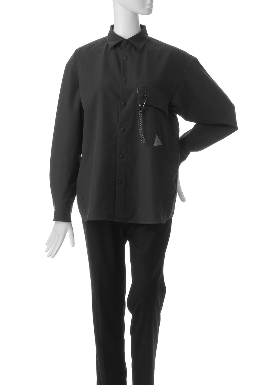 【美品】and wander アンドワンダー テックロングスリーブシャツ オススメ登山シャツ！アンドワンダーのテックロングスリーブ