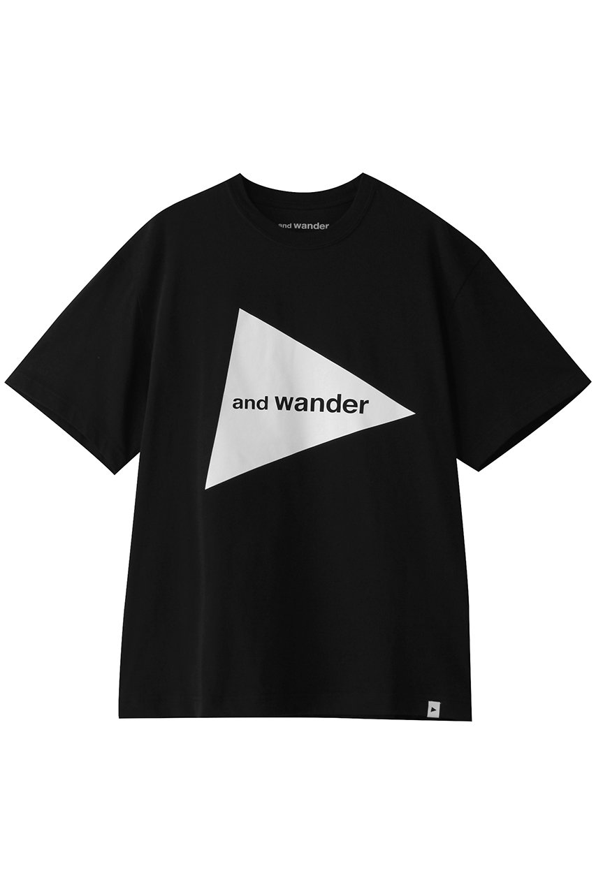 アンドワンダー/and wanderの【UNISEX】and wander big logo　ショートスリーブTシャツ(ブラック/5745184095)