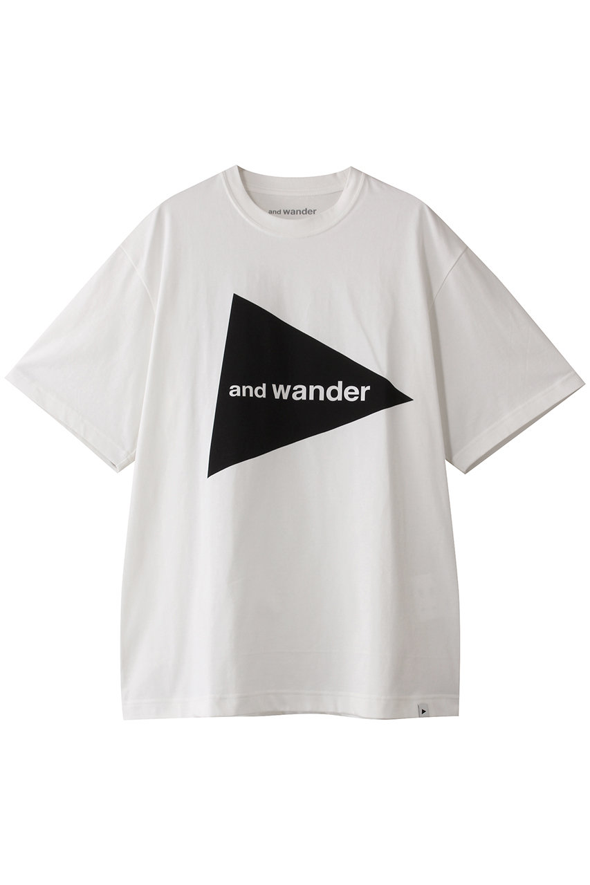 アンドワンダー/and wanderの【UNISEX】and wander big logo　ショートスリーブTシャツ(ホワイト/5745184095)