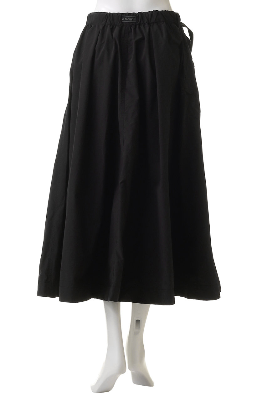 アンドワンダー oversized cargo skirt ブラック S and wander (アンドワンダー) oversized cargo skirt （W