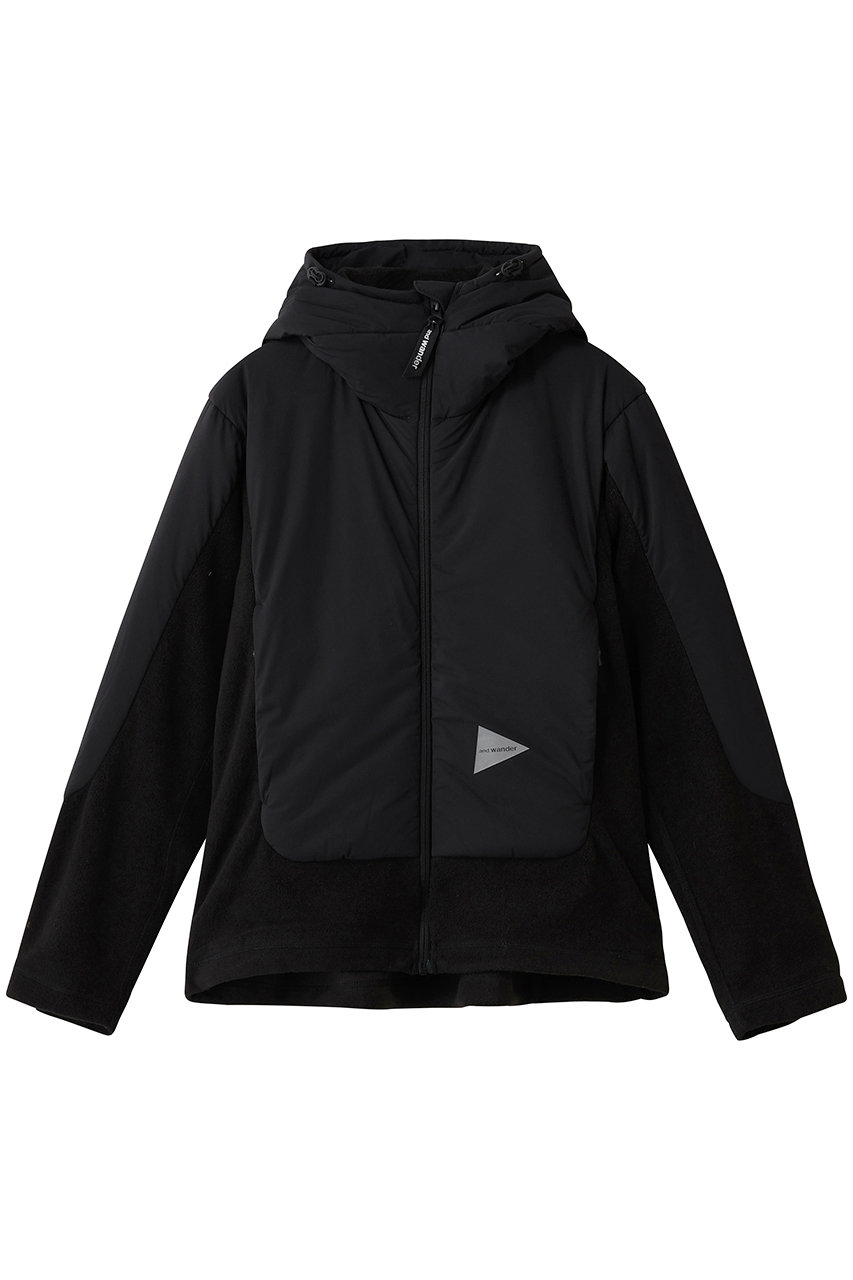 アンドワンダー/and wanderの【UNISEX】トップ フリース ジャケット(ブラック/5745231011)