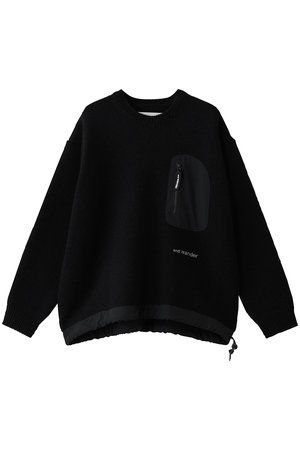 アンドワンダー/and wanderの【UNISEX】shetland wool セーター(110300/110301)