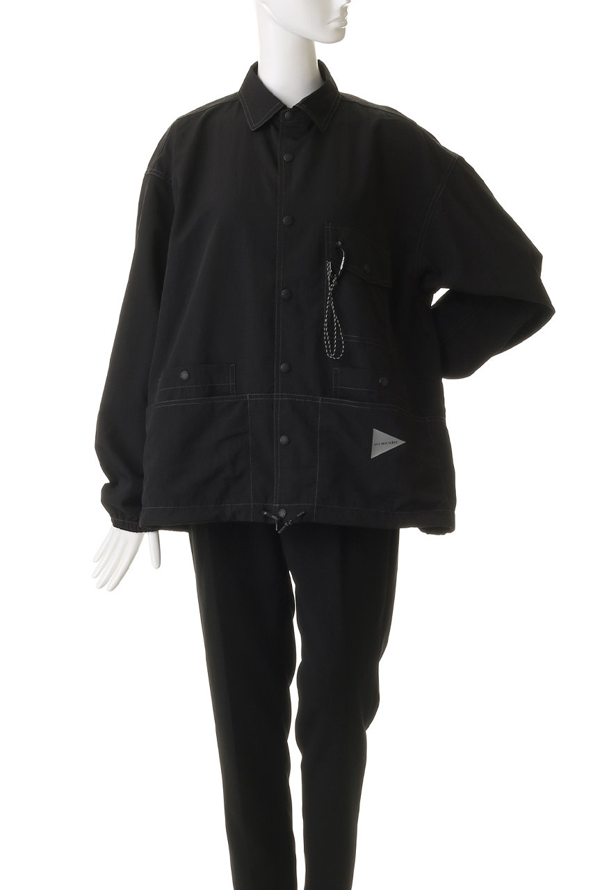 and wander(アンドワンダー)｜【UNISEX】crinkled nylon シャツ