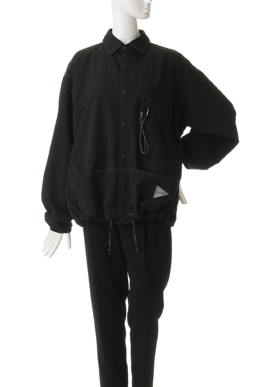 and wander(アンドワンダー)｜【UNISEX】crinkled nylon シャツ