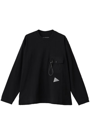アンドワンダー/and wanderの【UNISEX】heavy cotton ポケット ロングスリーブ Tシャツ(110100/110103)