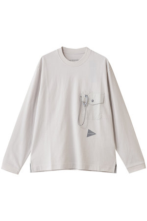 アンドワンダー/and wanderの【UNISEX】heavy cotton ポケット ロングスリーブ Tシャツ(110100/110103)