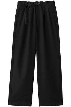 アンドワンダー/and wanderの【UNISEX】ポリエステル メランジ ツイル ワイド パンツ(110600/110601)