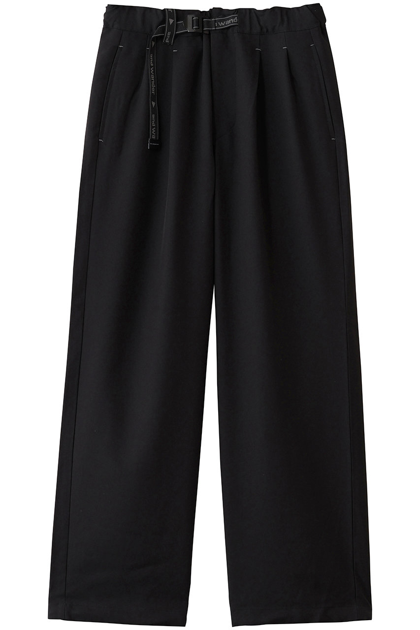 アンドワンダー/and wanderの【UNISEX】ポリエステル メランジ ツイル ワイド パンツ(ブラック/5745282105)
