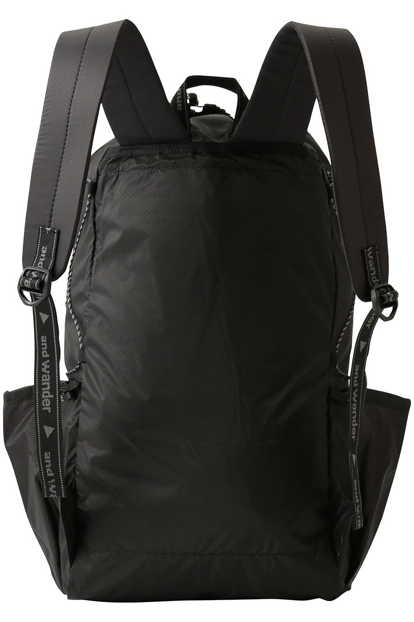 and wander(アンドワンダー)｜【UNISEX】sil デイパック/ブラック の