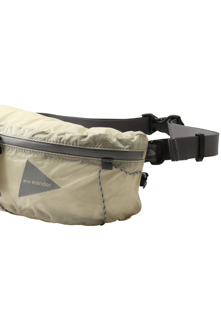 and wander(アンドワンダー)｜【UNISEX】sil ウエスト バッグ/オフ