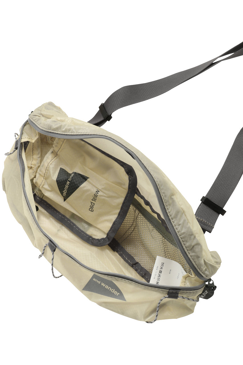 and wander(アンドワンダー)｜【UNISEX】sil ウエスト バッグ/オフ