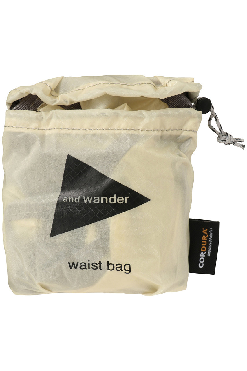 and wander(アンドワンダー)｜【UNISEX】sil ウエスト バッグ/オフ