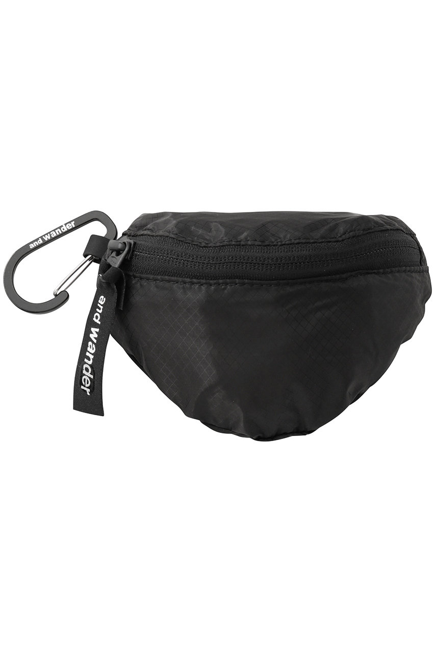 and wander 【UNISEX】sil ミニ ポーチ (ブラック, F) アンドワンダー ELLE SHOP and wander 【UNISEX】sil ミニ ポーチ (ブラック, F) アンドワンダー ELLE SHOP