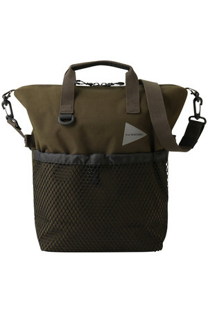 アンドワンダー/and wanderの【UNISEX】ポリエステル コットン  2way バッグ(120100/120101)