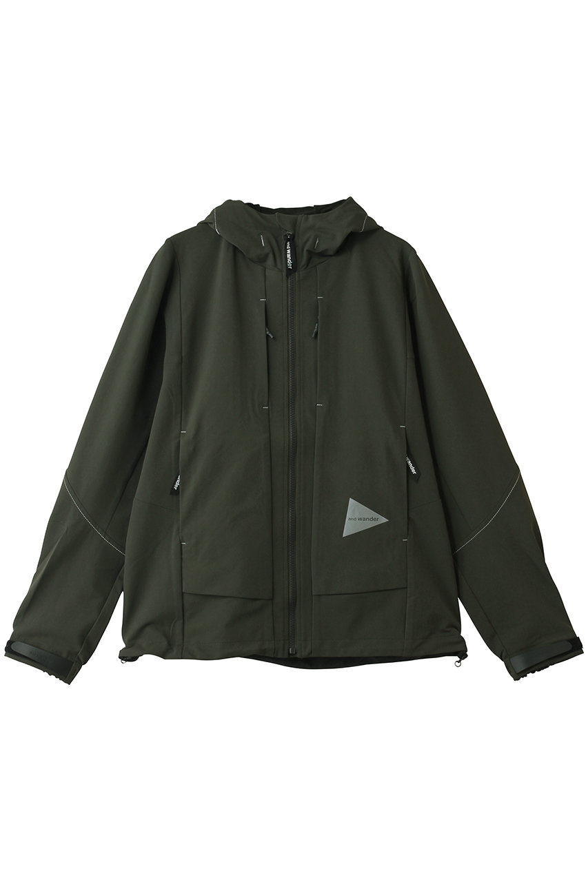 アンドワンダー/and wanderのライト ストレッチ シェル ジャケット(ダークカーキ/5746121005)